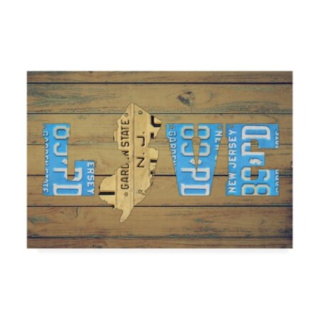 Trademark Fine Art Design Turnpike 'NJ State Love' Canvas Art, 30x47 ALI46555-C3047GG